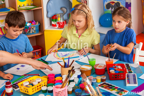 School Children Painting at PaintingValley.com | Explore collection of ...