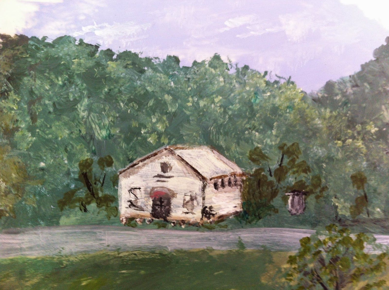 1600x1195 One Room Schoolhouse In Eastern Kentucky. Painting - School House Painting