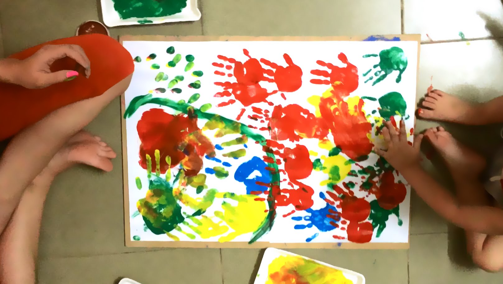 1617x912 Hand Painting Kids Finger Painting Kids Painting - School Kids Painting