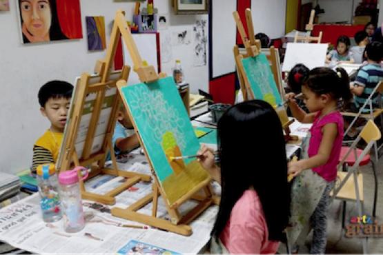 School Kids Painting at PaintingValley.com | Explore collection of ...