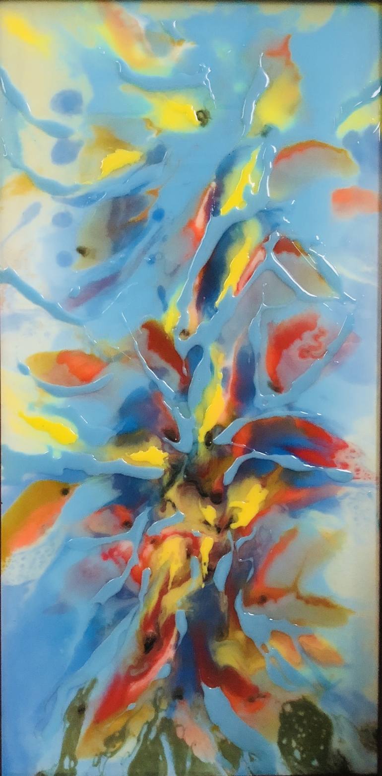 770x1563 Saatchi Art School Of Fish Painting By Olga Bolgar - School Of Fish Painting