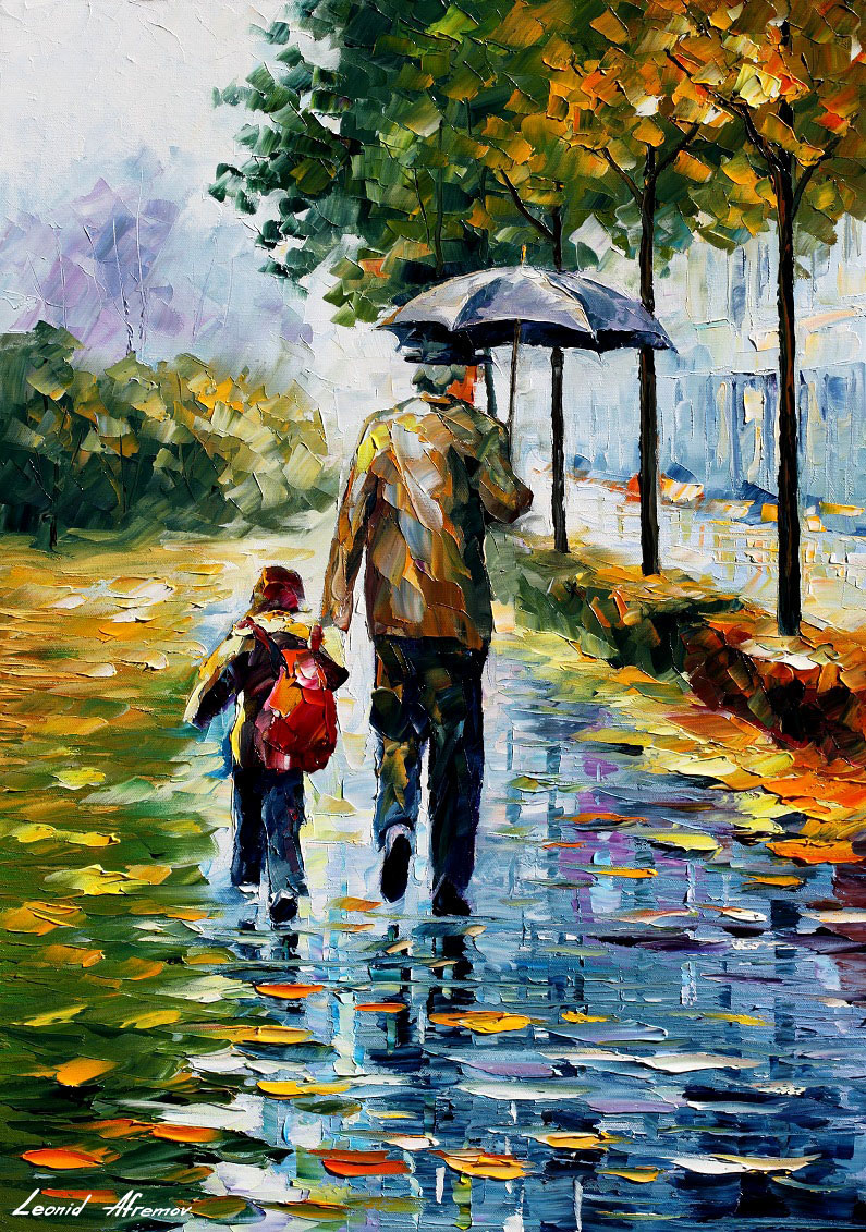 795x1131 After School Palette Knife Oil Painting On Canvas By Leonid - School Painting