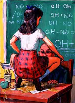 305x420 Stu Mead School, 1994, Painting - School Painting