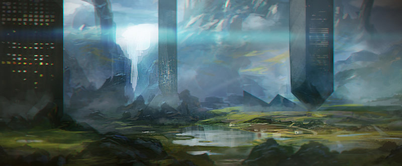 800x331 Sci Fi Landscape Speed Paint By Maxiimust - Sci Fi Painting