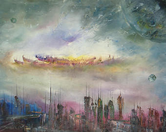 340x270 Space Painting Etsy - Sci Fi Painting