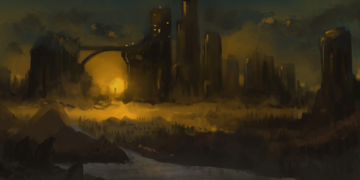 1200x600 Speed Painting Sci Fi Environment The Artwork Of Kevin Adams - Sci Fi Painting