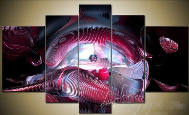 640x392 Large Hand Painted Canvas Wall Art Realistic Science Fiction Oil - Science Painting