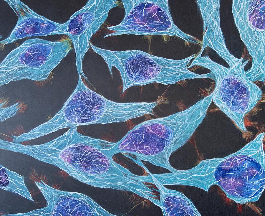 900x733 Science Art Hela Painting By Melissa Frederiksen - Science Painting