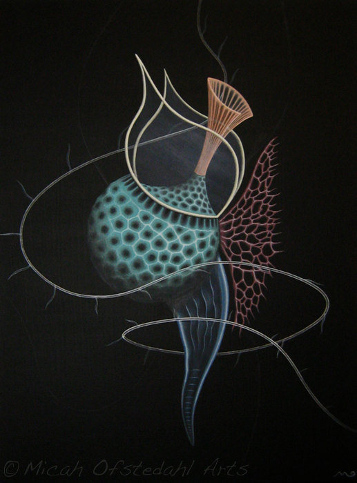 517x700 Science Art Surreal Biology Print Of Scientific Painting - Scientific Painting