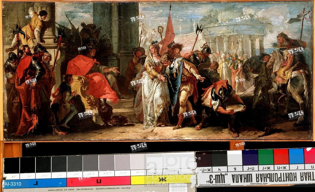 1050x639 The Continence Of Scipio Africanus. Fontebasso, Francesco (1709 - Scipio Africanus Painting