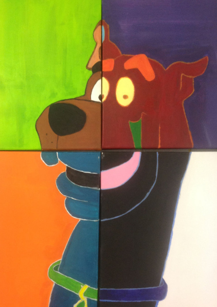 752x1061 Scooby Doo Pop Art By Spooks411 - Scooby Doo Painting