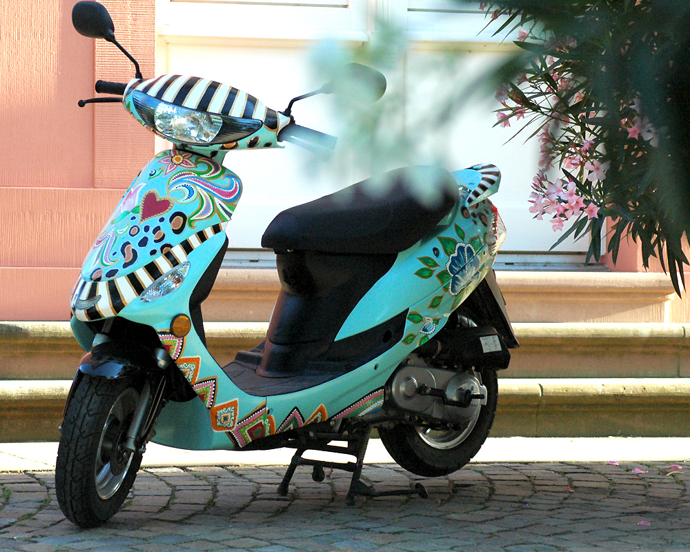 1000x800 Painting Motor Scooter Art Rules Gabrielle Clark - Scooter Painting