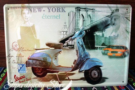460x306 Vespa Scooter Painting Home Decor House Office Restaurant Bar - Scooter Painting