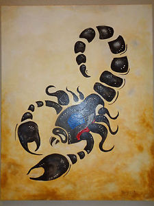 225x300 Astrology Zodiac Sign Scorpio Original Large Oil Painting - Scorpio Painting