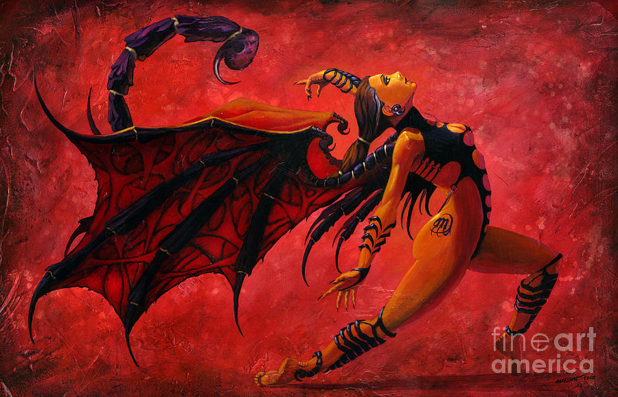 900x579 Scorpio Painting By Stanley Morrison - Scorpio Painting