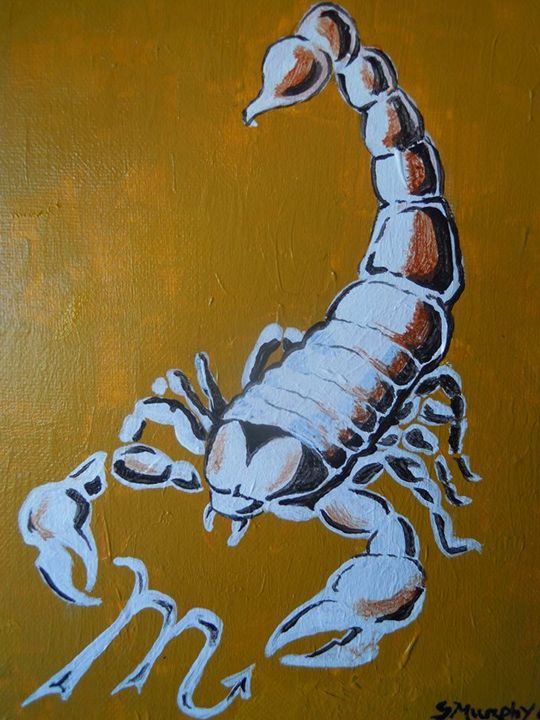 540x720 Scorpio And Symbol Acrylic Painting - Scorpio Painting