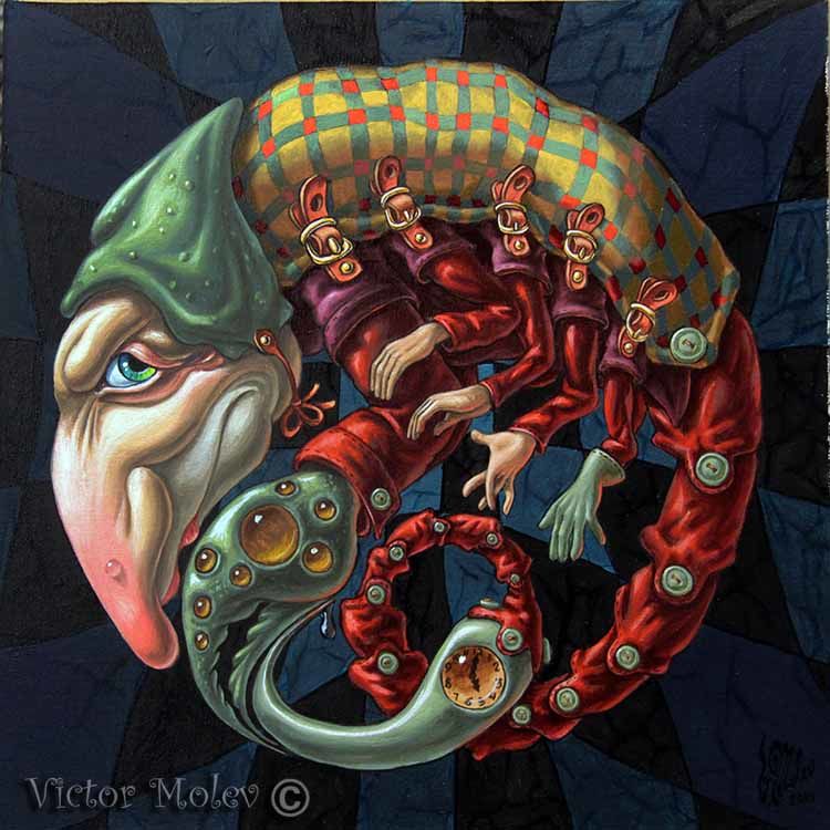 750x750 Memento Mori.red Scorpion. (Victor Molev) - Scorpion Painting