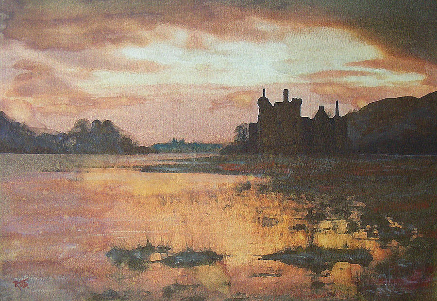900x621 Kilchurn Castle Scotland Painting By Richard James Digance - Scotland Painting