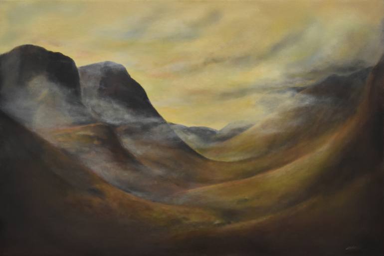 770x513 Saatchi Art Glencoe Scotland Mountains Painting By Rachael Curry - Scotland Painting