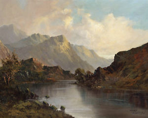 300x240 Scottish Mountain Landscape Scotland Painting 8x10 Real Canvas Art - Scotland Painting