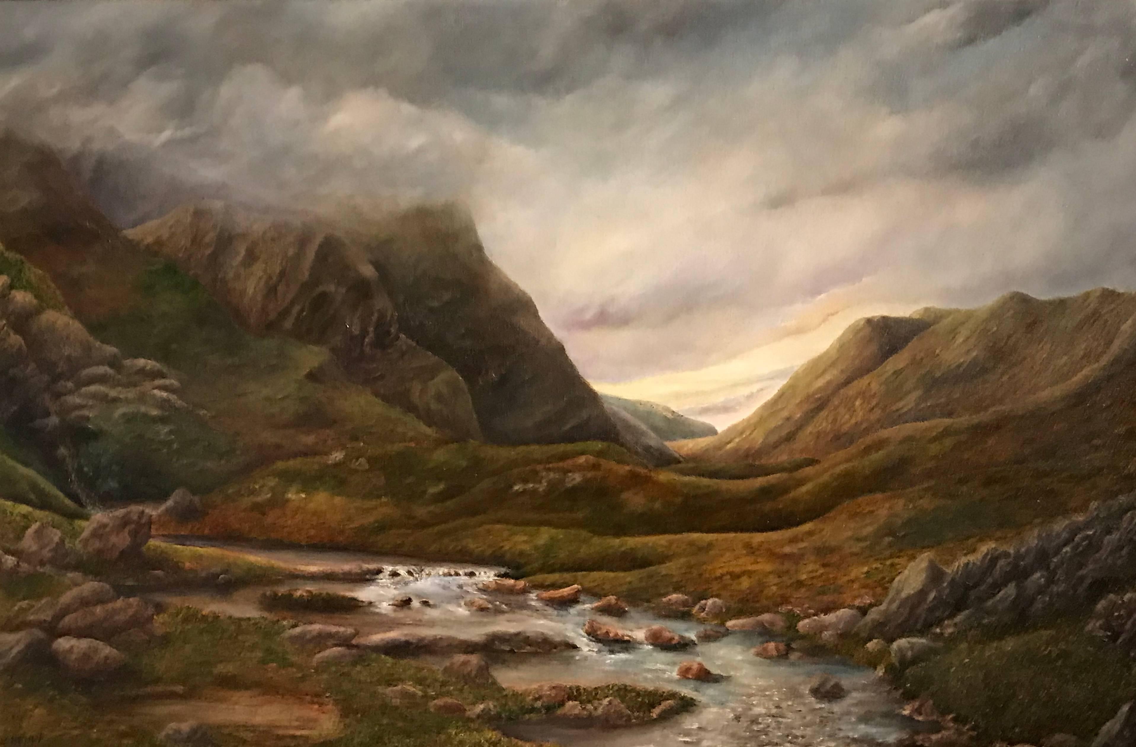 3835x2524 Norman Henly - Scottish Highlands Painting