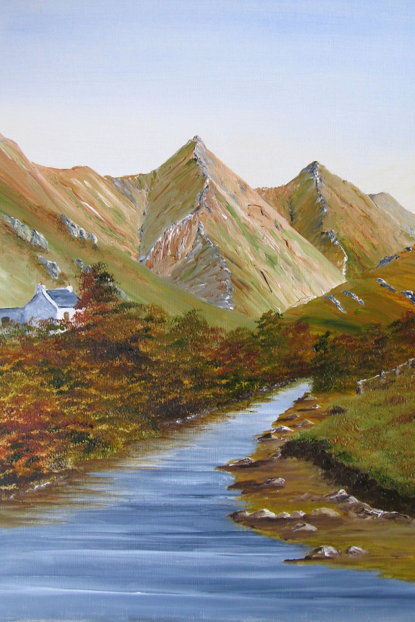 600x900 Scottish Highlands Paintings Mountain Landscape Art Online Gallery - Scottish Highlands Painting