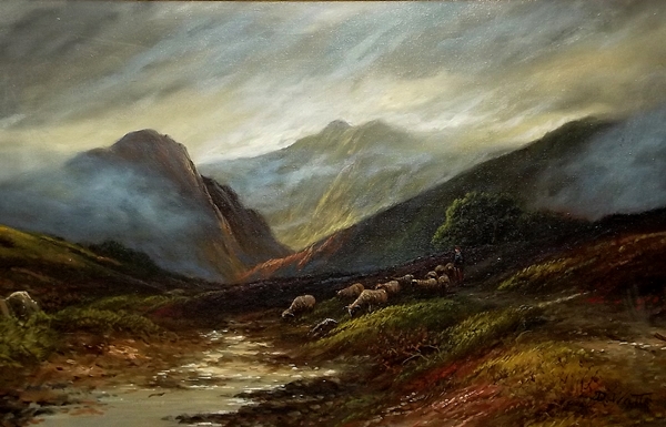 600x385 D. Watts - Scottish Highlands Painting