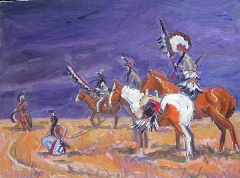 770x570 Saatchi Art Indian Scout Painting By Philip Levine - Scout Painting