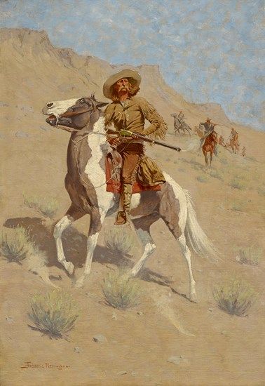 378x550 The Scout Painting Frederic Remington Oil Paintings - Scout Painting