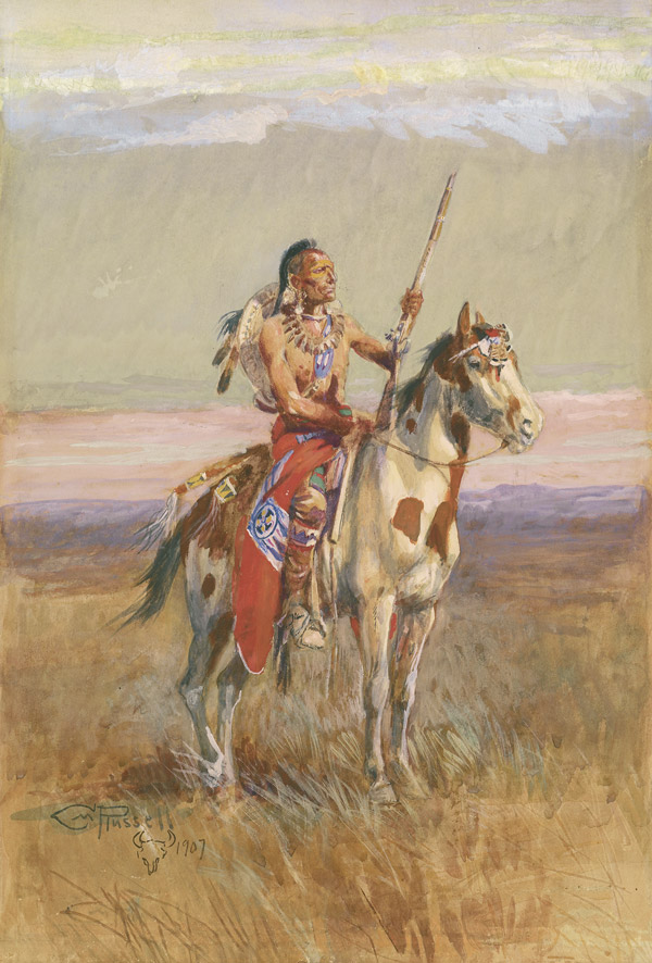 600x886 The Scout By Charles M. Russell Sid Richardson Art Museum - Scout Painting