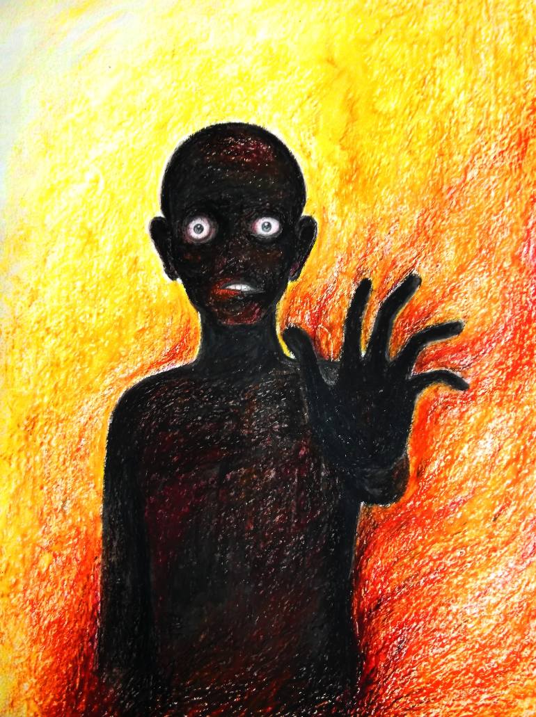 770x1031 Saatchi Art The Silent Scream Painting By Ani Sha - Scream Painting