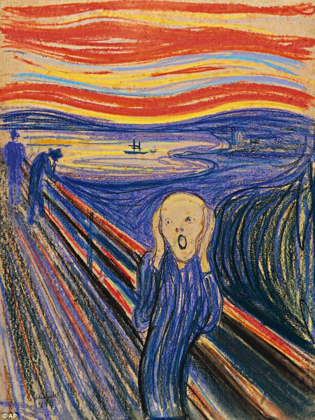 634x845 Edvard Munch The Scream Painting Fetches 119m At Sothes Screaming - Screaming Lady Painting