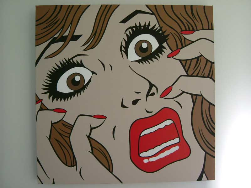 800x600 Dealing Old Maid - Screaming Lady Painting