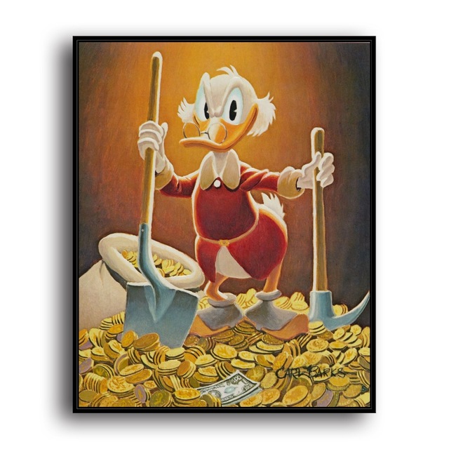 640x640 Sr101879 Scrooge Mcduck Donald Duck Animal Cartoon Hd Canvas - Scrooge Mcduck Painting