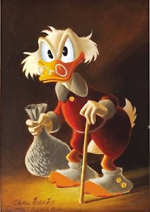 212x300 Art Print Poster Canvas Disney Scrooge Mcduck 116,home Decor Hd - Scrooge Mcduck Painting