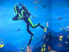 236x177 Raj Na Zemi. Fantasy (Smeldo) Paint Party - Scuba Diver Painting