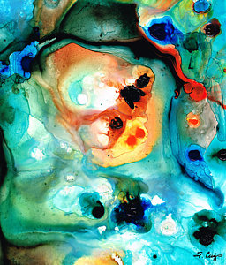 256x300 Scuba Diving Paintings Fine Art America - Scuba Diver Painting