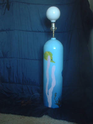 300x400 Scuba Diver's Dream Lighting Table Lamps Amp More! Lightopia'S - Scuba Tank Painting