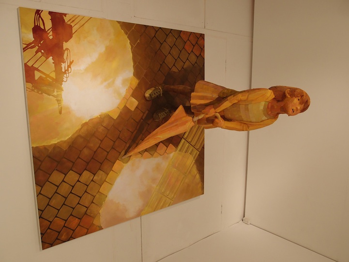 721x541 Sculptures Popping Out Of Paintings - Sculpture Painting