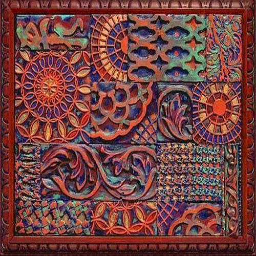 500x500 Colorful Relief Painting - Sculpture Painting