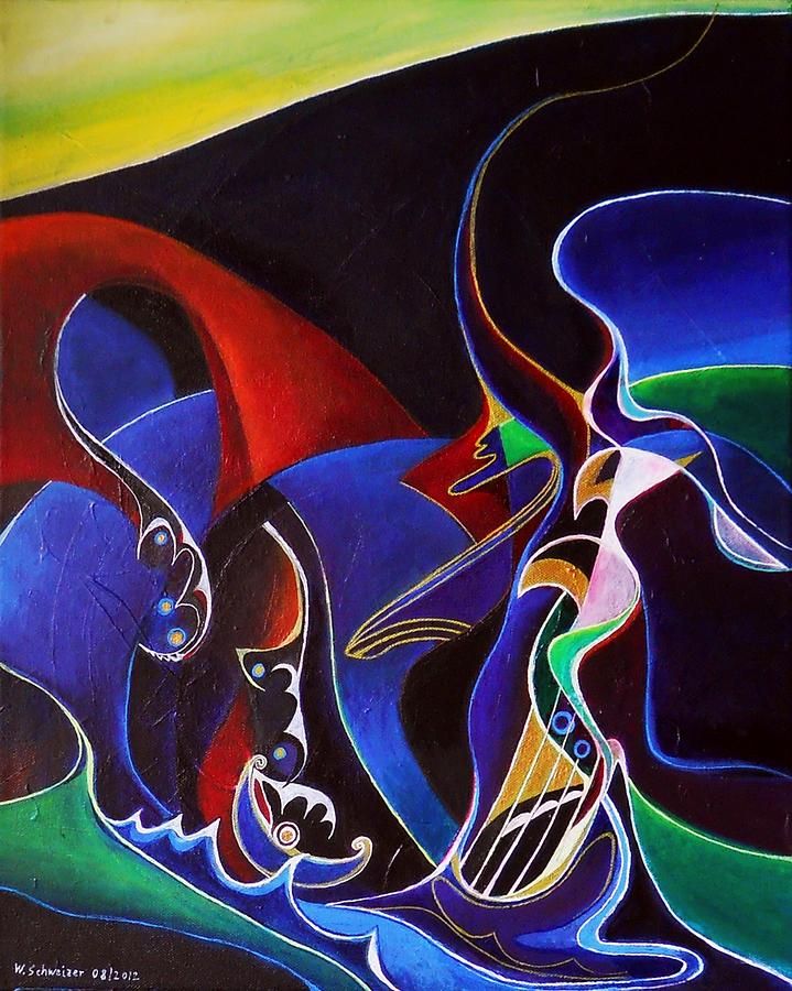 719x900 Sirens Scylla And Charybdis Painting By Wolfgang Schweizer - Scylla And Charybdis Painting