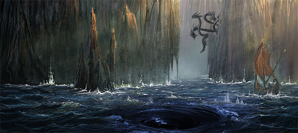 600x269 Steering A Course Between Scylla And Charybdis Lake Bible Church - Scylla And Charybdis Painting