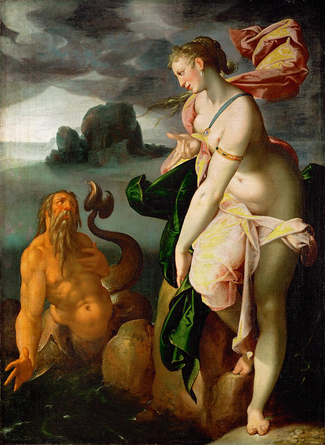 657x900 Glaucus And Scylla Painting By Bartholomeus Spranger - Scylla Painting