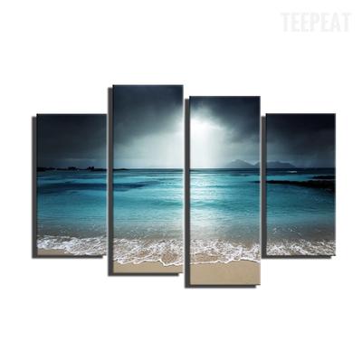 400x400 Sea, Beach Amp Clouds Painting - Sea Canvas Painting