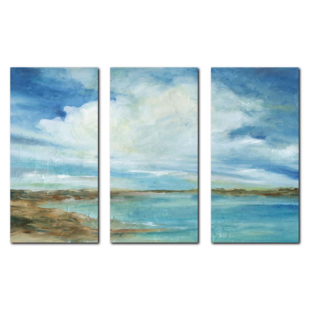 1000x1000 3 12 In. X 36 In. Panels Sea And Sky 3 Multi Panel Gallery - Sea Canvas Painting
