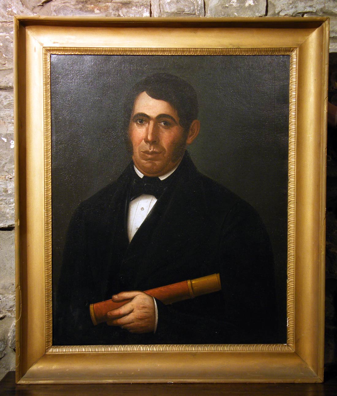 1100x1291 Oil Painting Of A Sea Captain From Cardigan Bay, Holding His - Sea Captain Oil Painting