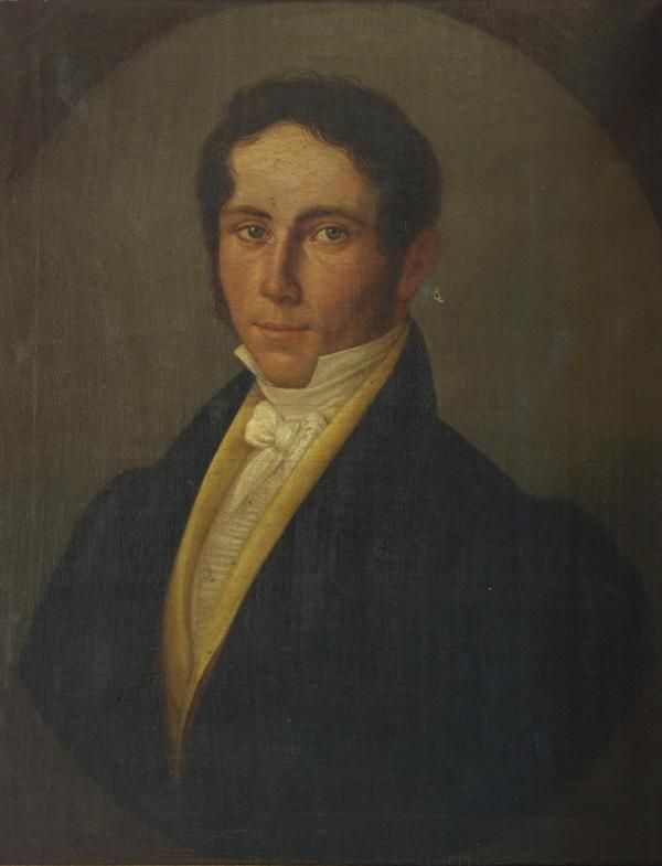 600x785 Rare Superb Early 19th C American Sea Captain Oil Portrait - Sea Captain Oil Painting