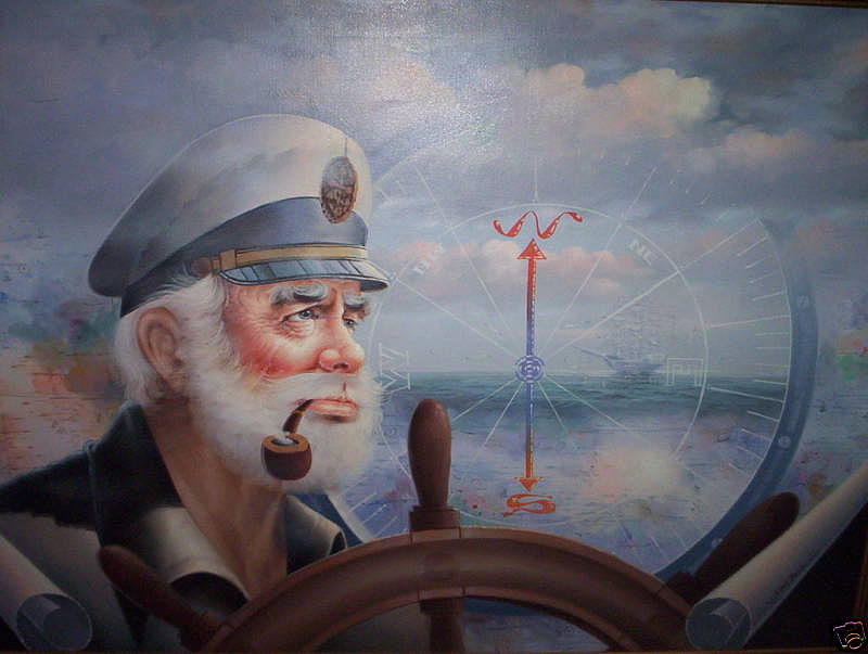 800x603 Astounding Sea Captain Original Or Map Captain 1987 Painting By - Sea Captain Oil Painting