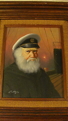 224x400 Original David Pelbam Oil On Canvas Painting Sea Captain Nautical - Sea Captain Painting