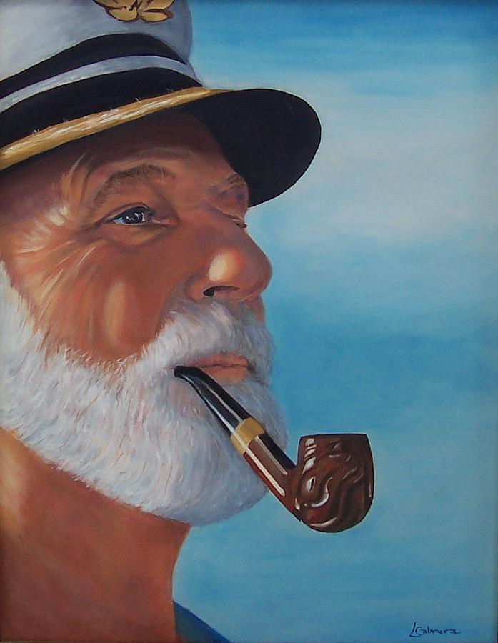 697x900 Pride Of Sea Captain Painting By Linda Cabrera - Sea Captain Painting